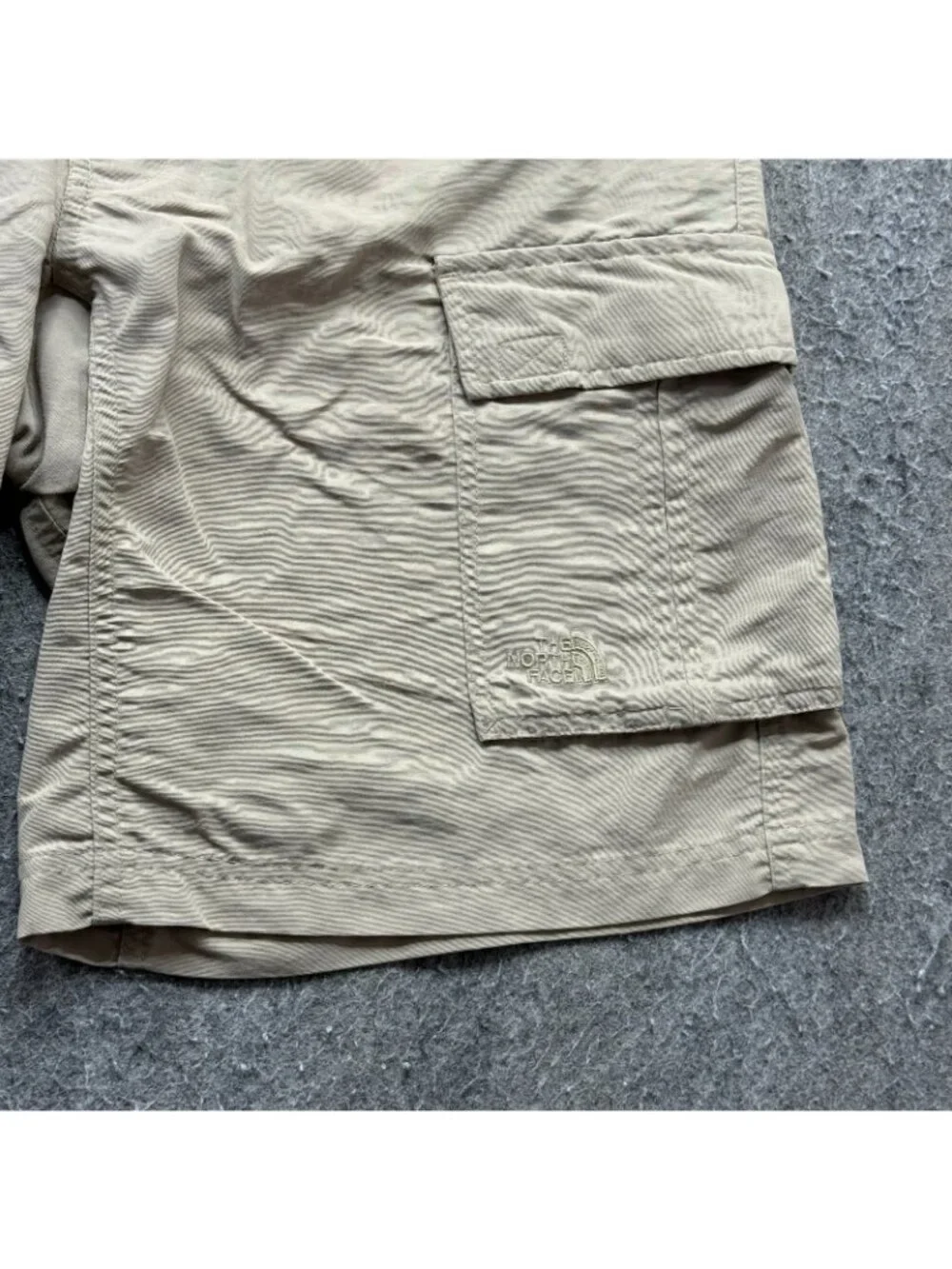 North Face Cargo Shorts Men L Khaki Beige Belted Nylon 10